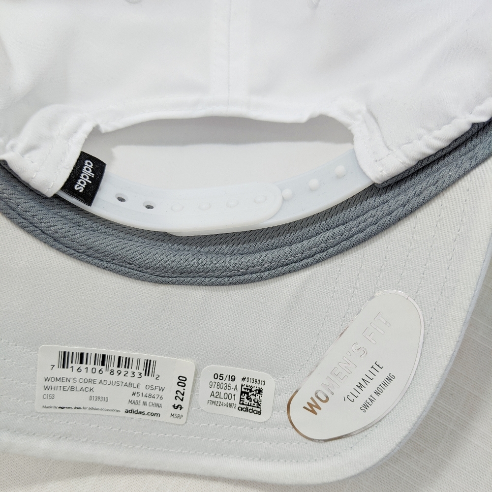 Adidas Hat Baseball Cap Womens White NEW With Tags NWT - Picture 4 of 4